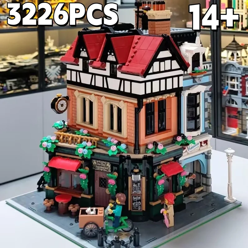 

3266P 2026NEW 10350 Tudor Corner Modular Building Blocks Creative Expert Street Views Bricks Toy for Adult Christmas Gifts