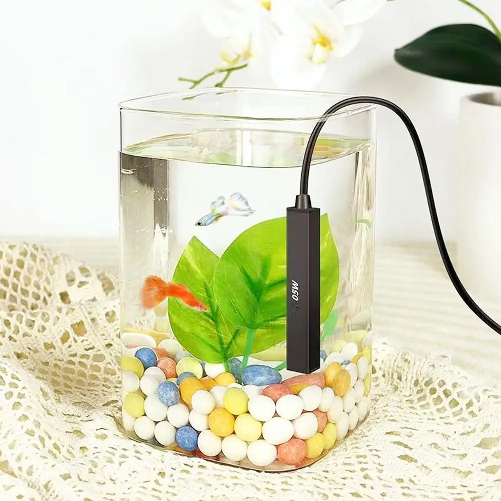 Mini-Aquariumheizgerät, USB-betrieben, Tauchheizstab für Fischbecken, Konstanttemperaturregler für Betta-Kleinaquarien – Detail 5