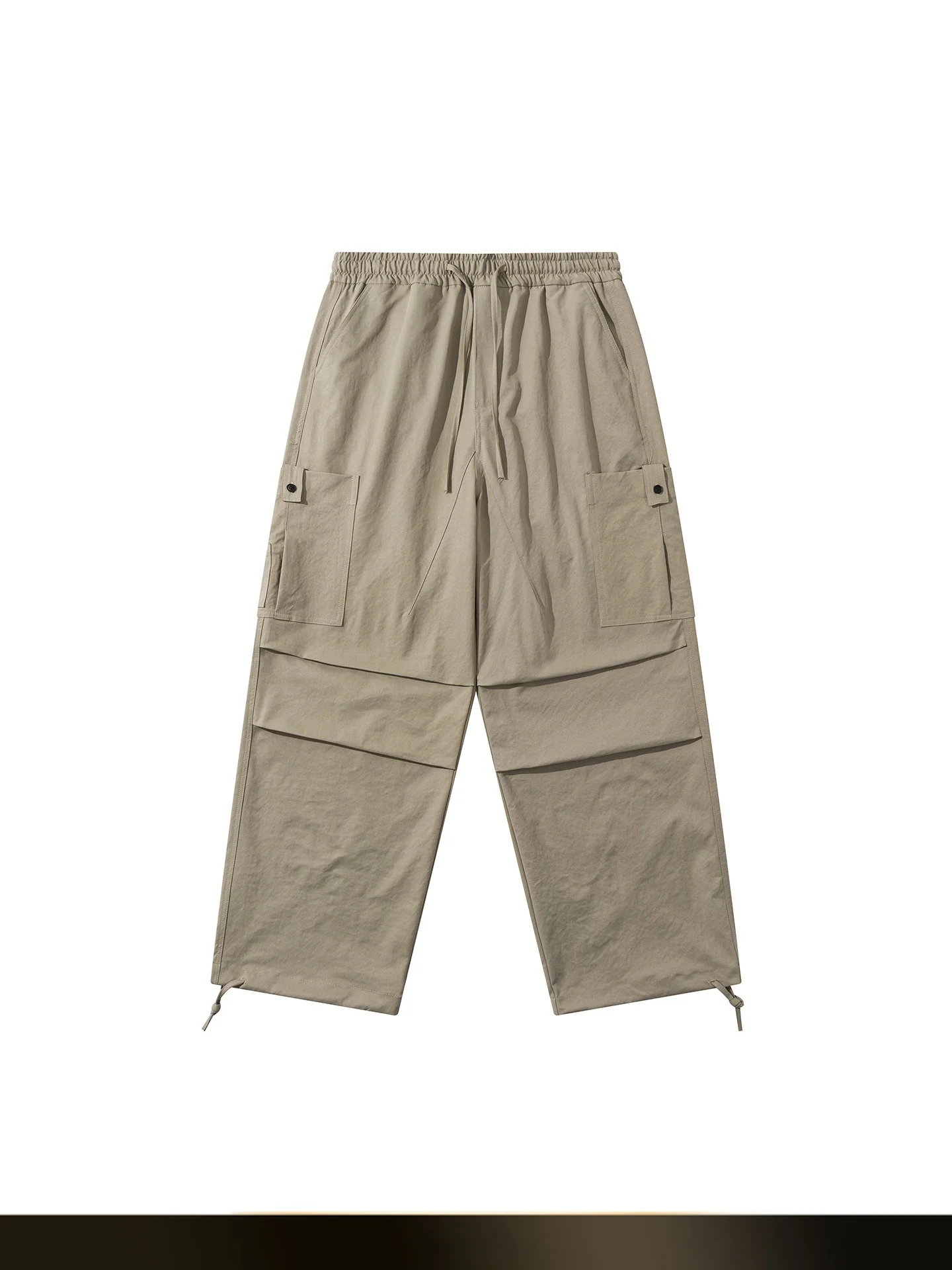 

Ретро-японские свободные повседневные брюки прямого кроя для мужчин с множеством карманов, осенняя новинка, с двойными складками