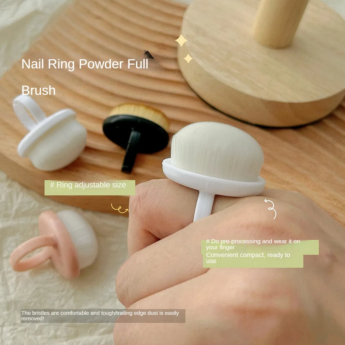 Oval Nails Art Dust Brush DIY Manicure Tools Gel Dust Cleaning Ring-shaped Brush Plastic Nails Art Dust Cleaning Brush
