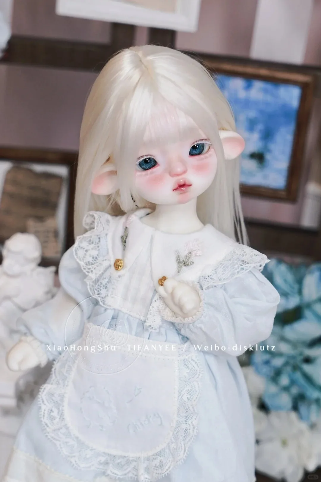 New SD BJD Doll 1/6 Open Eyes Lamb BJD Doll Girl High Beauty Authentic Body Gift Handmade Elf Ears Spot Makeup Free Shipping