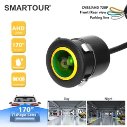 SMARTOUR CCD NTSC High Definition AHD Night Vision Golden Fisheye Lens Vehicle Reverse Backup Rear View 3 Control Camera Car