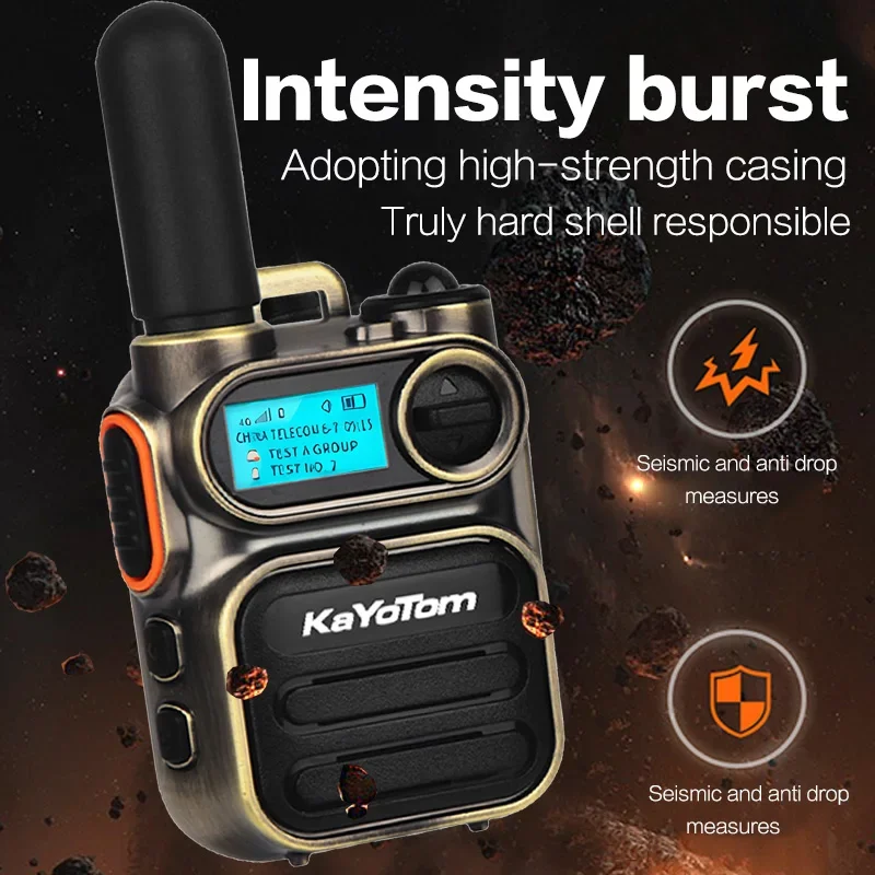 4G Global Handheld Walkie Talkie mit lauter Stimme, kompaktes Aussehen, POC GLOBAL und echtes PTT, unterstützt RTOS-Betriebssystem