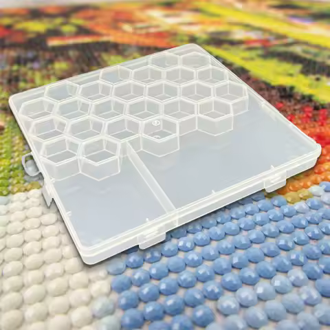 30/120Pcs Point Drill Pen Drilling Mud Kit with Box Colored Diamond Painting Glue Diamond Painting Art Tool