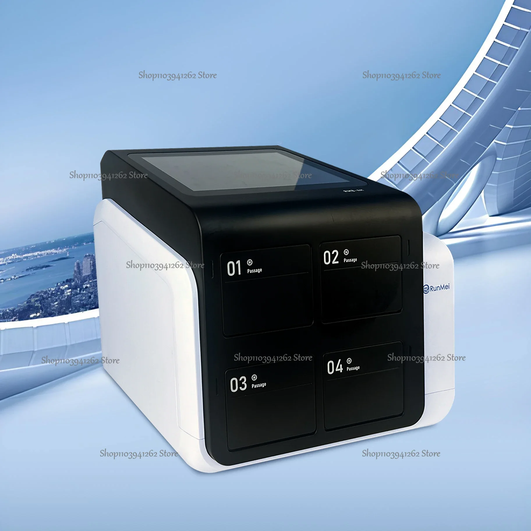 4 Channels Fully Auto Biochemistry Analyzer: High Efficiency Automatic Microfluidics Biochemistry Analyser Machine