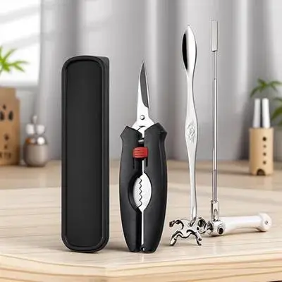 

1 set 1 Set Crab Scissor Kit Seafood Eating Tools For Lobster Crab Leg Scissors Forks Picks Kitchen Utensils Party Supplies