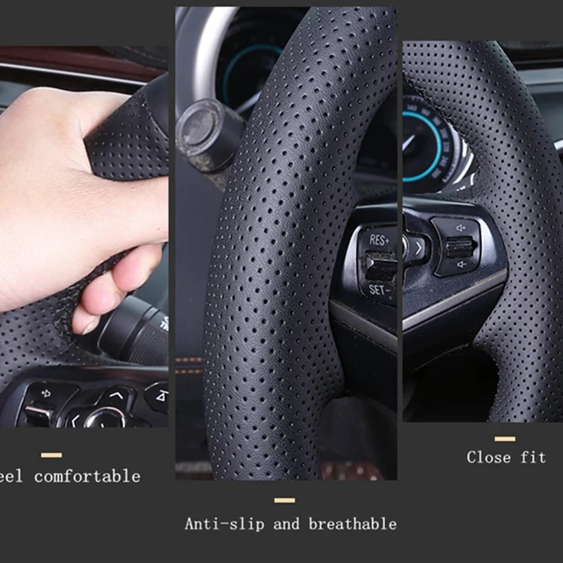 Genuine Leather car Steering wheel cover For Honda Accord 10 2018-2020 Insight 2019 Hand-Stitched Dedicated Auto Parts