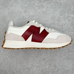 NewBalance-Vintage NB327 Suede Sneakers, Amortecimento à Prova de Choque, Sapatos Cross Country, Luz, Unisex, Nova Chegada