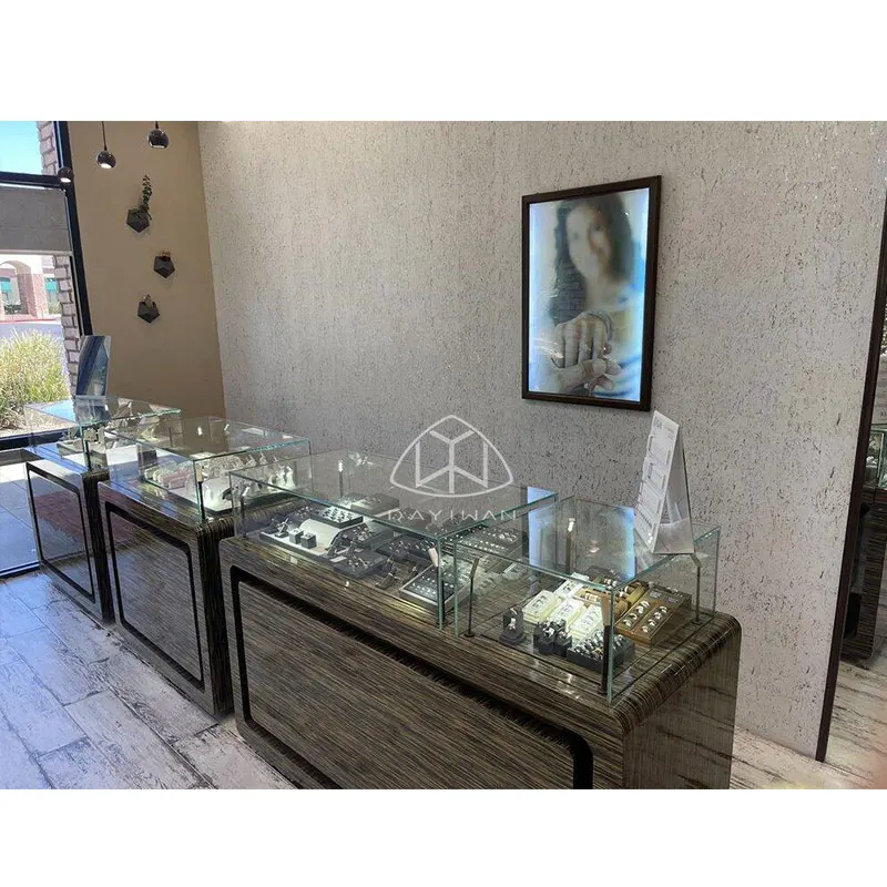 custom.Customized luxury jewelry store display counter furniture wall showcase jewellery display cabinet showcase