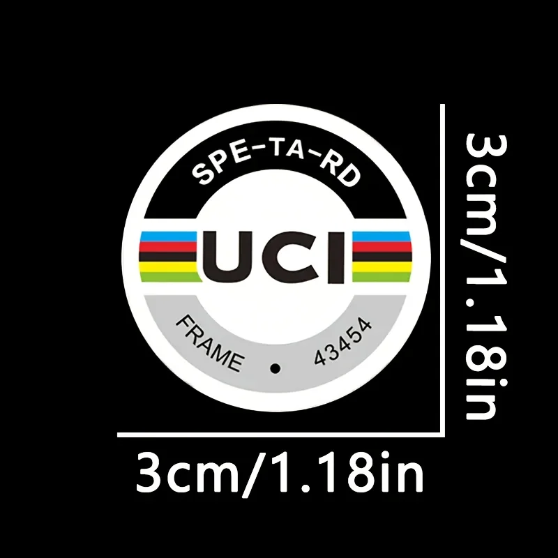 

2-Pack UCI Lightning Certified Waterproof Bicycle Stickers - Durable PVC material, sun resistant and waterproof, suitable