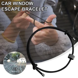 New Car Window Glass Breaker Bracelet Wrist Strap with Tungsten Carbide Bead Emergency Tool Rapid Escape Safety Hammer