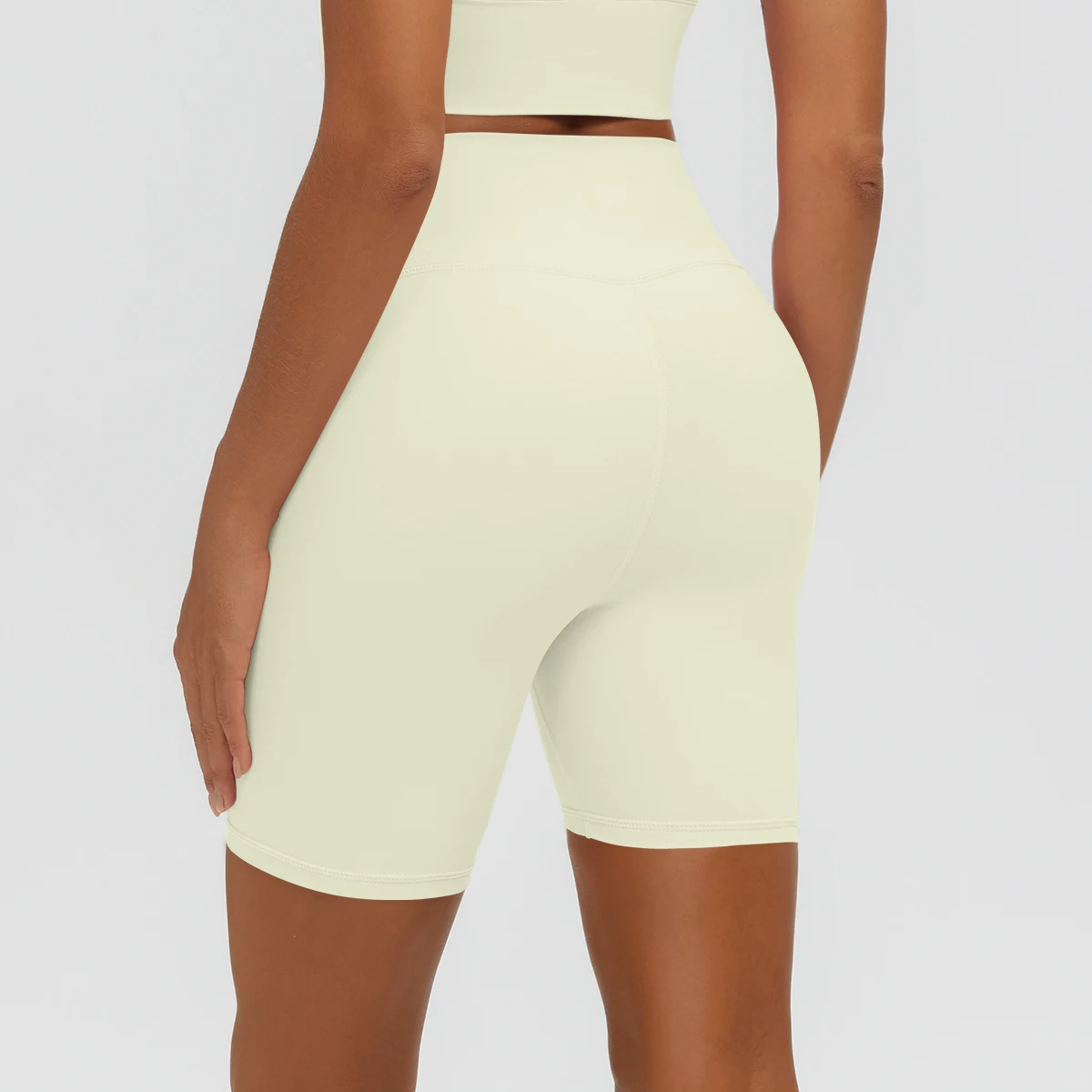 Damen Fitness Yoga Shorts Atmungsaktive Hüftformende Schnelltrocknende Sportshorts Sommer Gym Laufshorts mit Push-Up-Effekt für Frauen – Detail 26