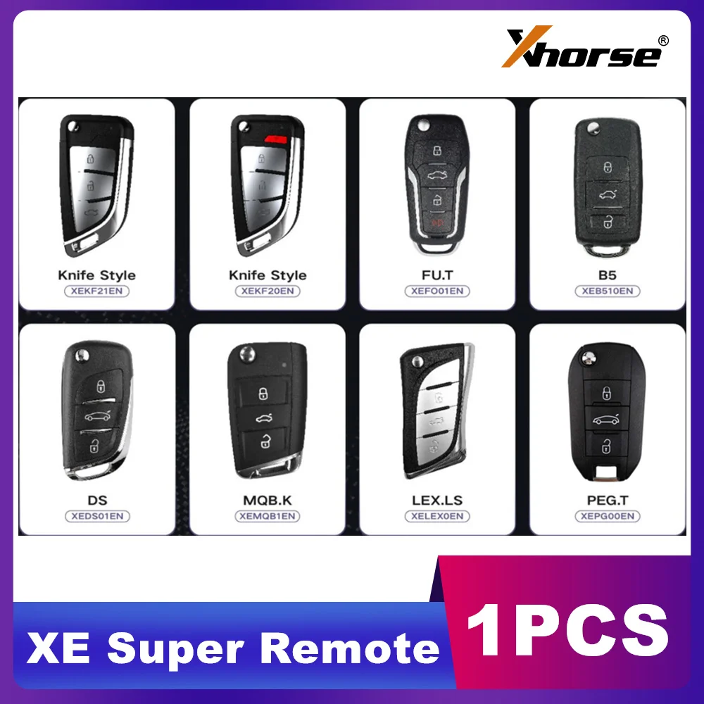 

1 шт. Xhorse XE Super пульты XEKF21EN XEKF20EN XEFO01EN XEB510EN XEDS01EN XEMQB1EN XELEX0EN XEPG00EN