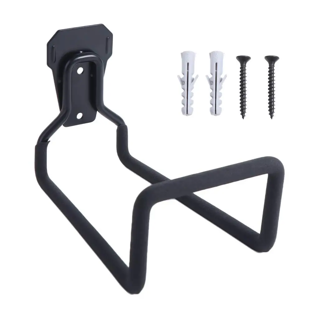 Iron Hose Hook Bracket Wall Mounted Black Water Hose Storage Rack Rust-proof Anti-Slip Metal Hose Holder Ropes