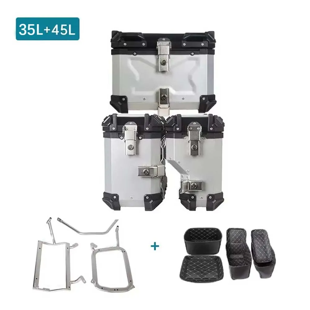 35L 45L motorfiets geschikt voor CFMOTO 700MT drie box accessoires, zijframe opbergdoos, kofferbak, zijbox, aluminium