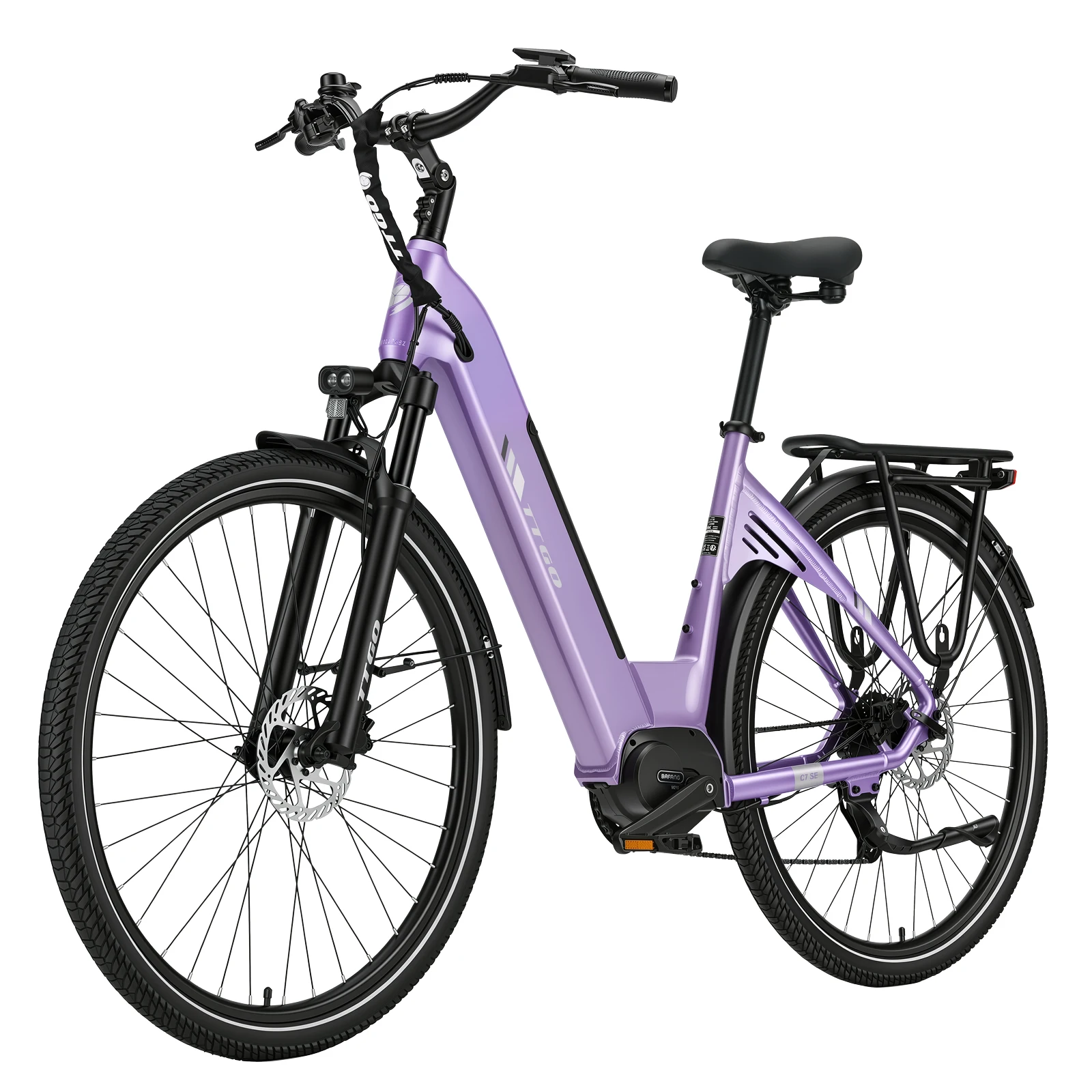 TTGO C7 SE 28" fiets - 250W middenmotor, 36V 18Ah (648Wh) batterij, 9-versnellingsbak, hydraulische schijfremmen, 25 km/u pedelec, elektrische stadsfiets voor mannen en vrouwen