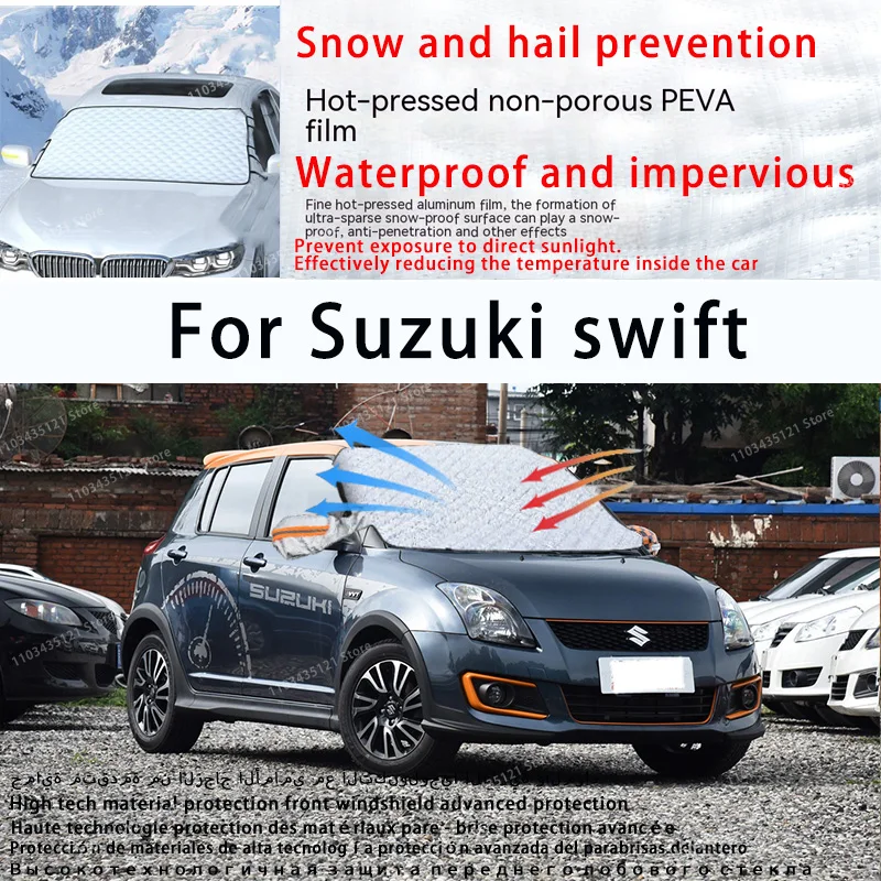 

For Suzuki swift the front windshield of a car is shielded from sunlight, snow, and hail auto tools car accessories