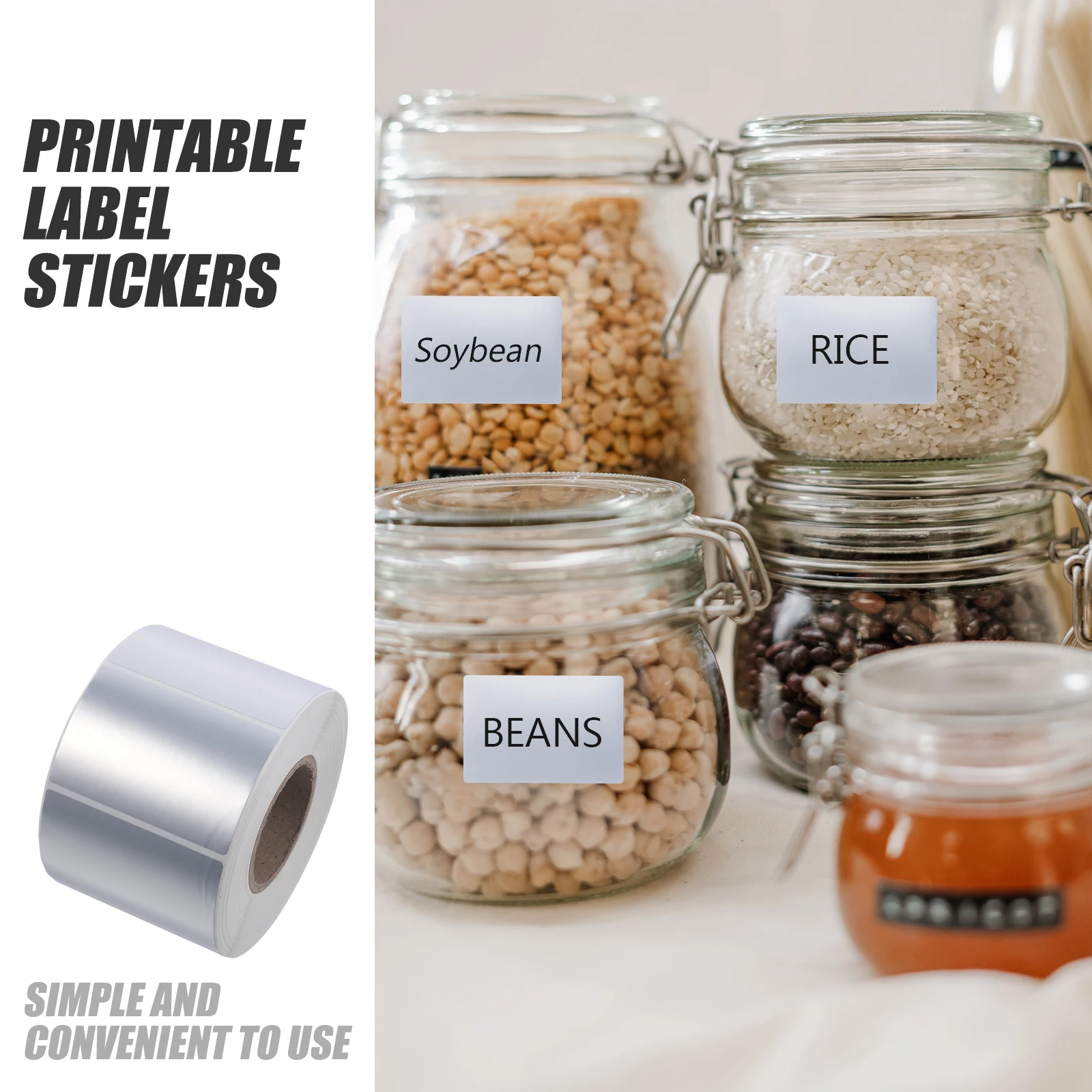 

1 Roll Waterproof Label Sticker Printer Printable Blank Large Mailing Self-Adhesive Address Stickers For Coding Marking Files