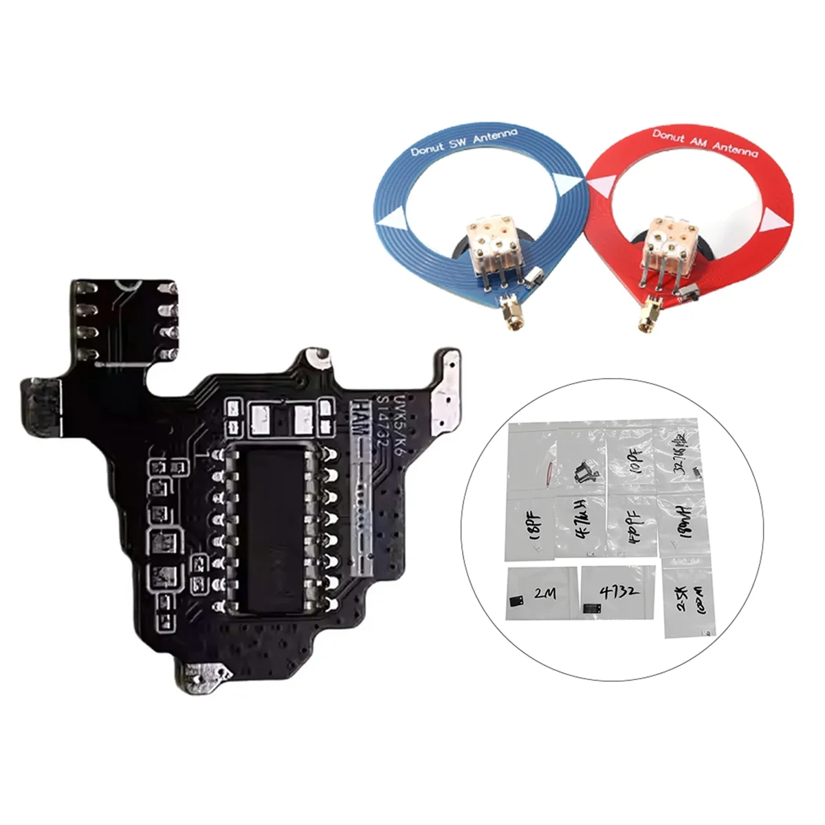 SI4732 Shortwave Radio Module+Donut SW/AM Antenna for UVK5/UVK6 PCB+SI4732IC+2M Capacity Expansion