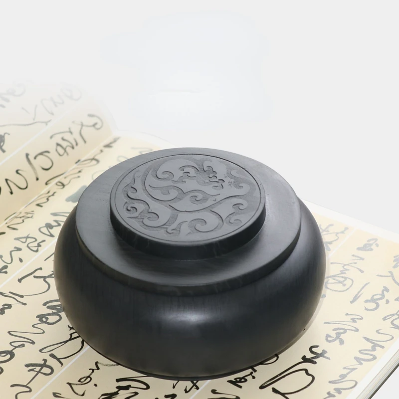 Stone Ink Stone Square Round Inkstone Chinese Calligraphy Brush Pen Drawing Multifunctional Inkstone Paperweight Artist Supplies