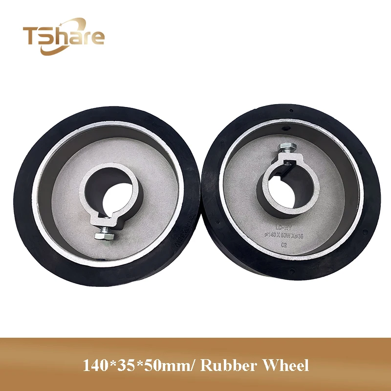 المطاط عجلة تغذية الأسطوانة للنجارة ، آلة استواء الخرسانة ، مادة ممتازة ، 4 Sider ، 140x35x50 مللي متر ، 1 قطعة