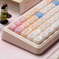 148 Keys MAO Profile Pink Cat PBT Keycaps Customs Dye Sub Key caps for 61/87/104 Cherry MX Switch Gaming Mechanical Keyboard