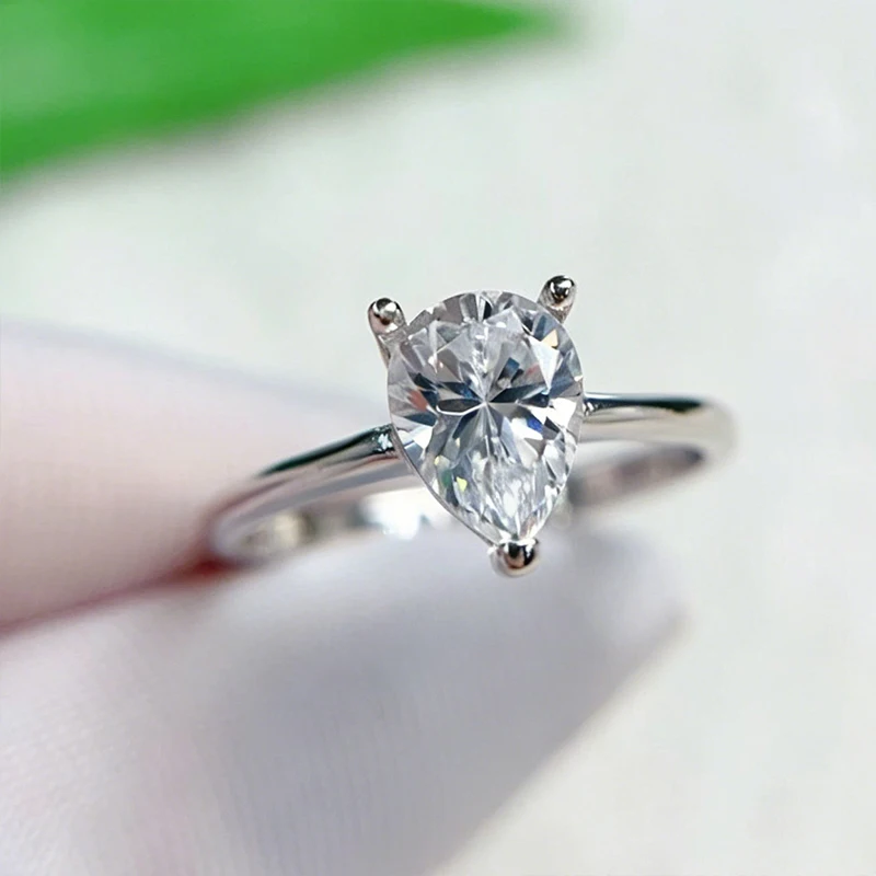 Verstellbarer Smaragdschliff-Ring mit Moissanit-Edelstein, S925 Sterlingsilber, Diamanttester-geprüft, funkelnder 18K Gold Herrenring – Detail 21