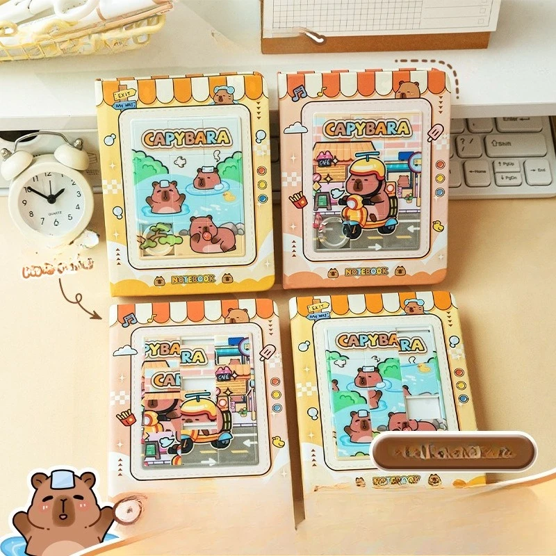 หนังสือสมุดโน้ตปริศนา Capibara ขนาดเล็กที่ขายดีที่สุด การตั้งค่าเกมและการจับแพะชนแกะวัสดุปริศนา Sticky Note Notepad