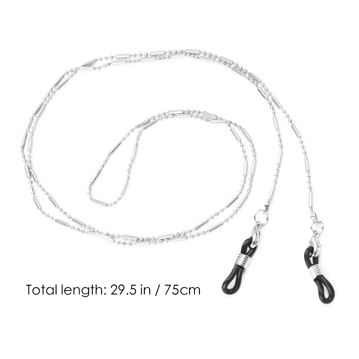 1 قطعة حزام نظارات العين الخيزران شكل مشترك سلسلة معدنية فضية النظارات الرقبة الحبل سلسلة النظارات الشمسية حامل نظارات دائم