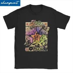 Japanese Anime T Shirt Men Women Cotton Novelty T-Shirts Crew Neck JOJOs Bizarre Adventure Tees Clothing Printed