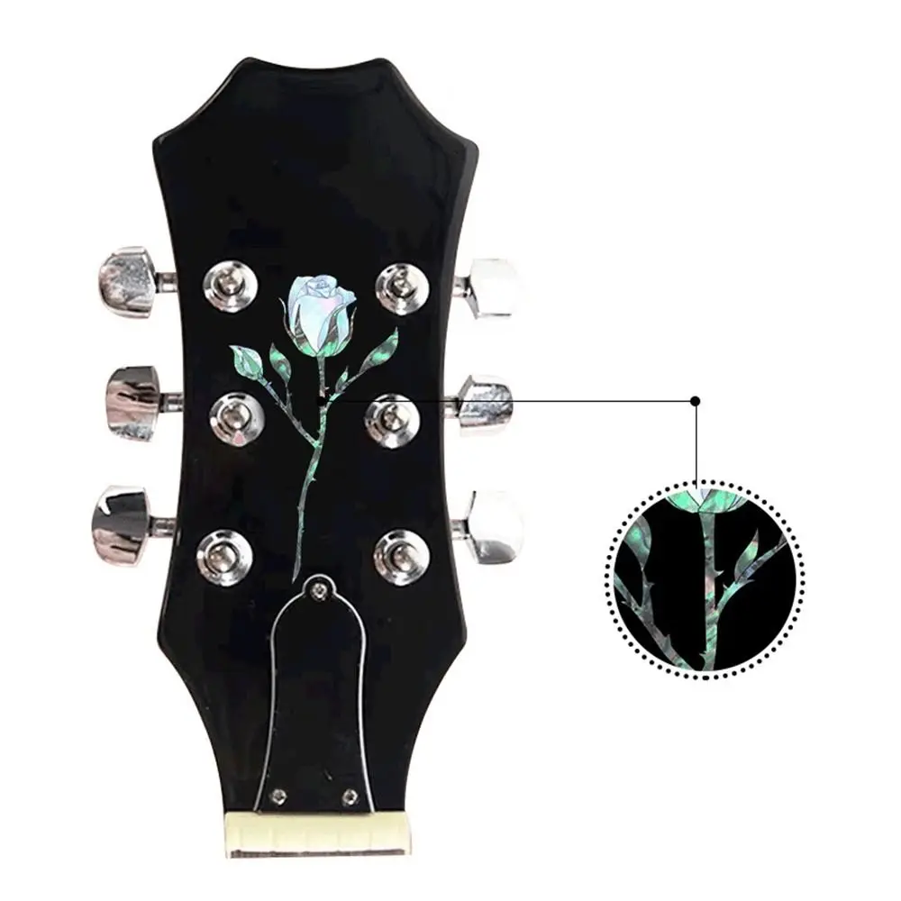 Guitar Headstock Decal Neck Sticker Novelty PVC Guitar Head Stickers Bass Body Decals Sticker DIY Personalise Guitar Accessories