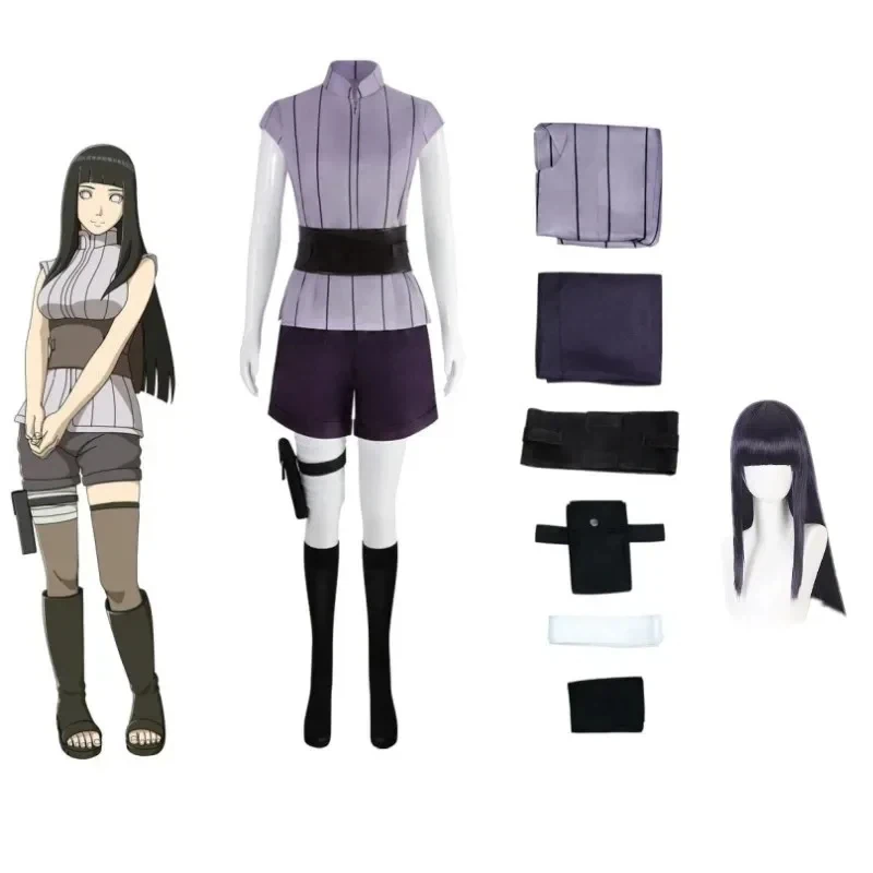 2026  Hinata Hyuga Shippuden Generation Hinata Shirt Pants Belt Cosplay Costumes Cosplay Halloween Carnival Costumes Wig view 3