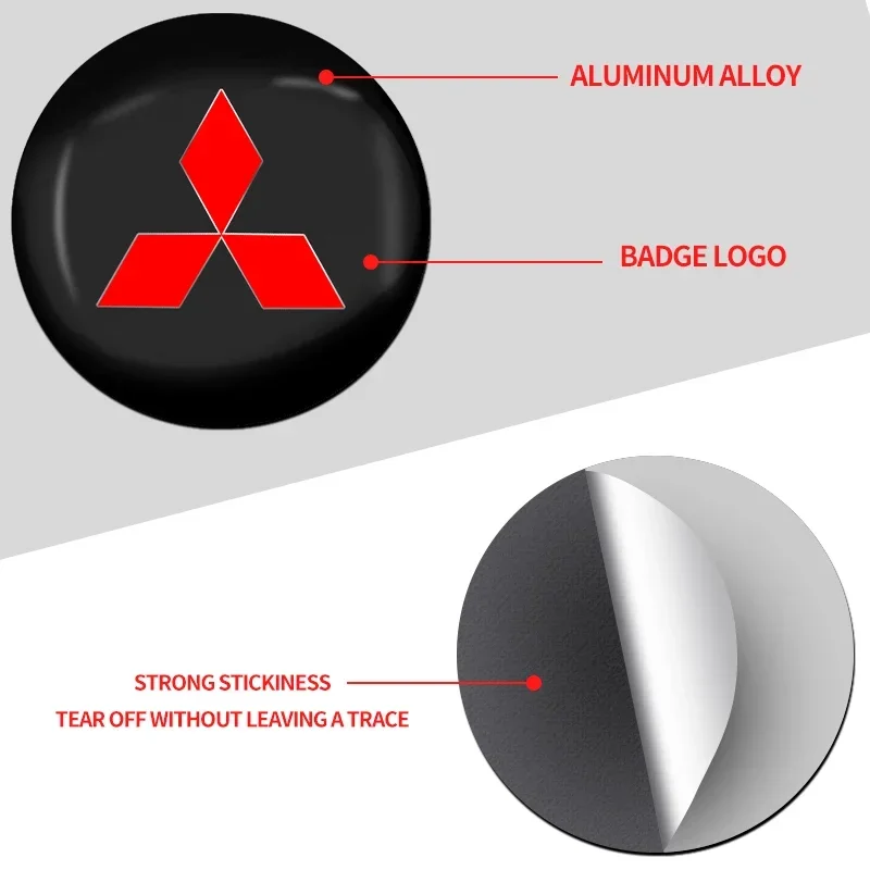 4Pcs Car Styling Wheel Hub Center Caps Stickers Rim Badge Cover For Mitsubishi Asx Lancer Outlander Pajero Ralliart Accessories