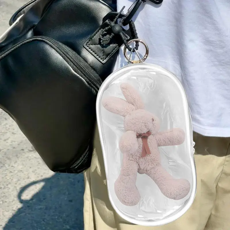 20cm cotton doll Bag Transparent Plush Toys Display Bag Portable Stuffed Animal Storage Bags Dustproof Headphones Carrying case