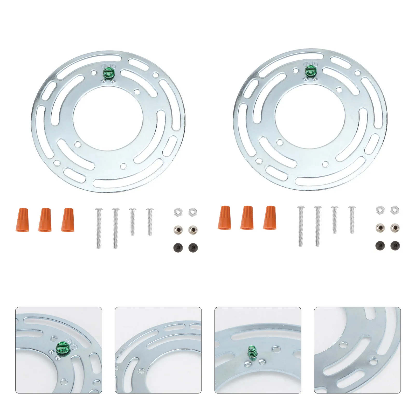 2Sets Wall Light Mount Plates Strong Corrosion Resistant Lamp Mount Crossbar Installation Parts for Table Wall Lamps Silver