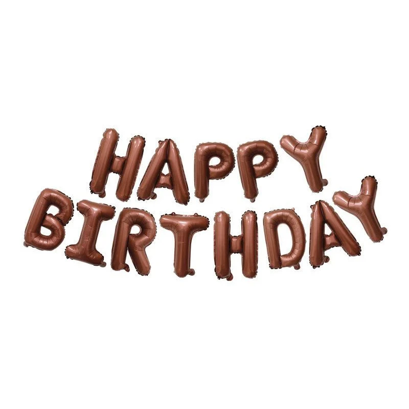 Happy Birthday Buchstabenballons, 40,6 cm, cremefarben, beige, Boho-Braun, Geburtstags-Buchstabenballons für Geburtstag, Jahrestag, Party-Dekoration – Detail 8