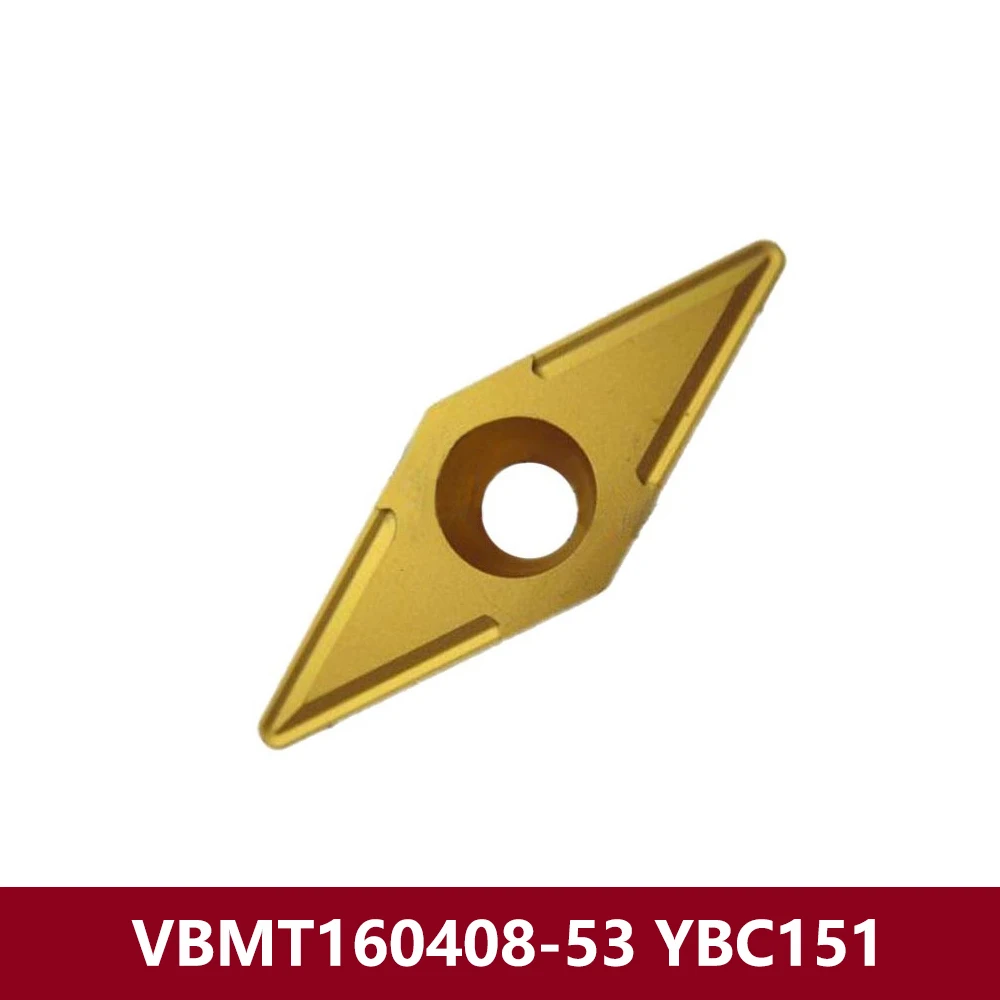 VBMT331-53 VBMT160404-53 YBC151 Original VBMT 160404 53 Carbide Inserts VBMT1604 VBMT16 Turning Tools Machine Blade CNC Cutter