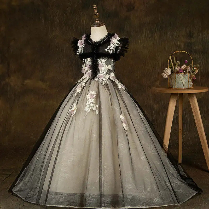 Children's Fairy Elegant Princess Dress Campus Activity Host Girl Puffy Dress Stage Performance Costume Light Luxury