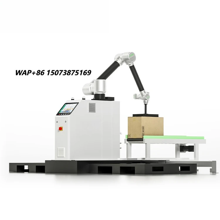 Robot Arm Palletizer Robot Pallet Moving Robot Picks up Goods and Stacks on Pallets for Beverage Cartons with PLC Control