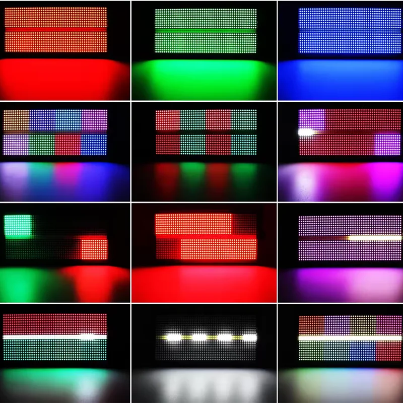 8+8 segment RGB & white strobe 960pcs LED wash effect panel light dj wedding club bar party dmx512 strobe light Stage light show