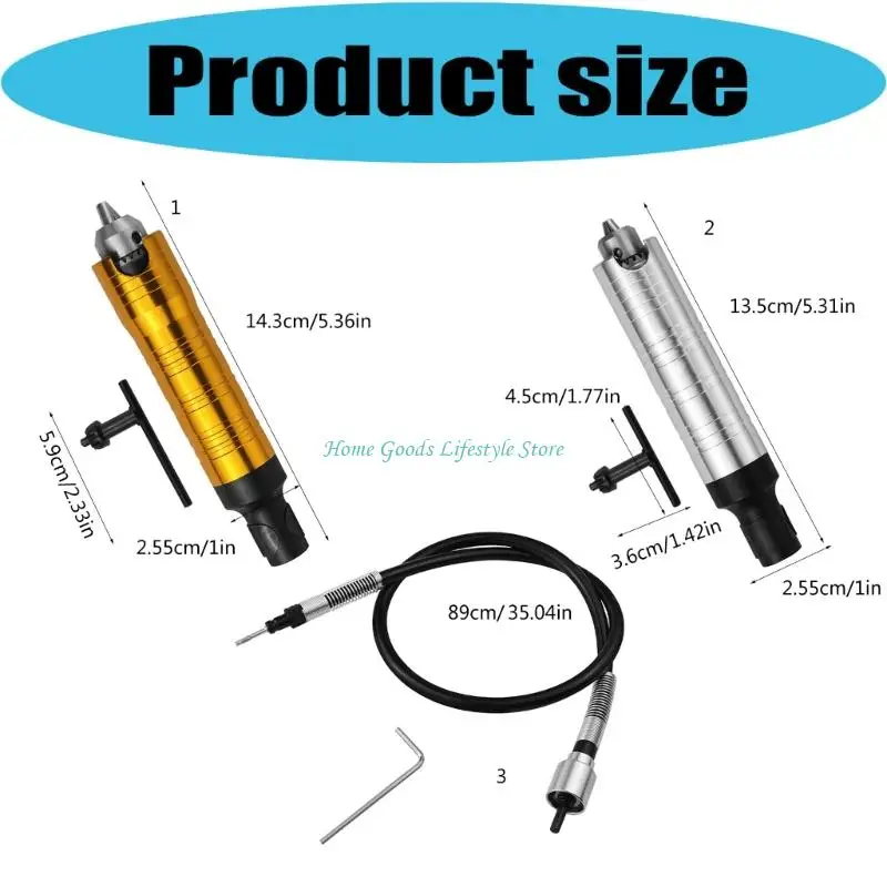 E74E Ergonomic Handle Rotary Tool Accessory for Woodworking and Metal Crafting