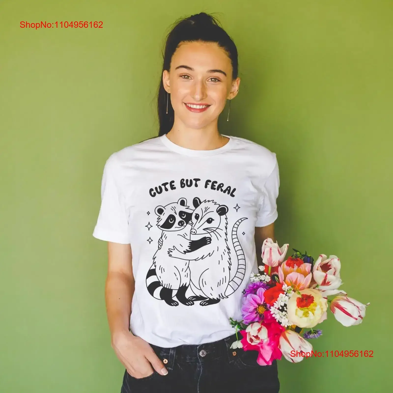 

Милая, но футболка Feral Bella Canvas 3001, винтажная потертая уличная одежда, модная повседневная универсальная футболка с графикой