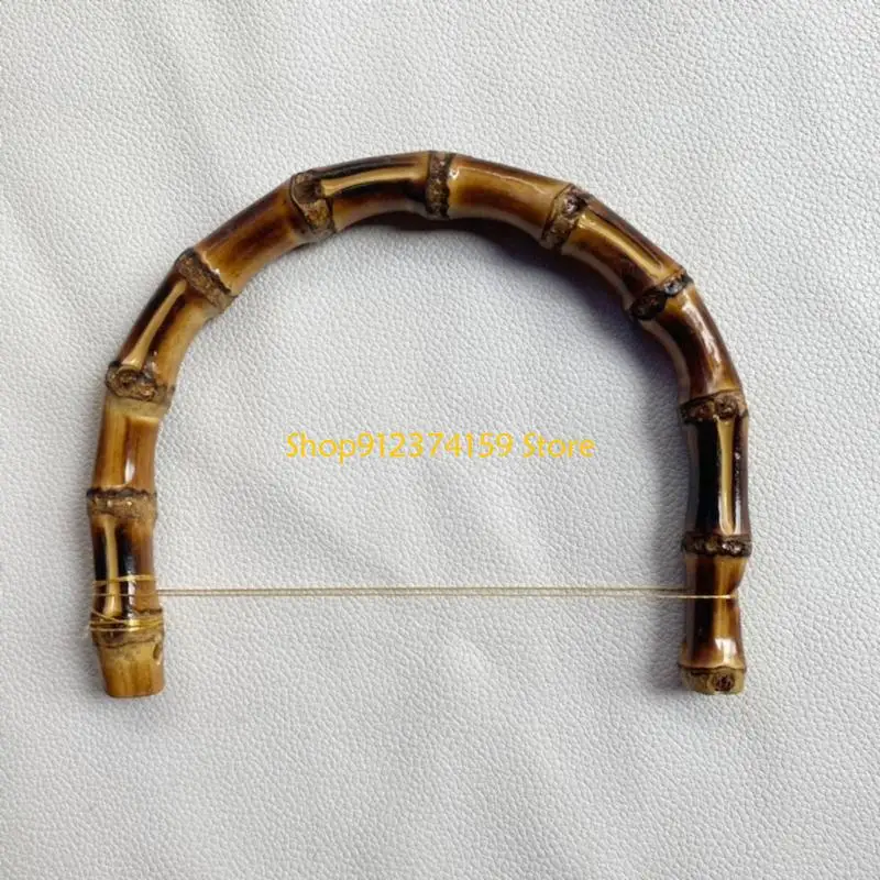 

G5AE DIY Natural Bag Strap Accessory Handles with Smooth-surface Natural Color Bamboo