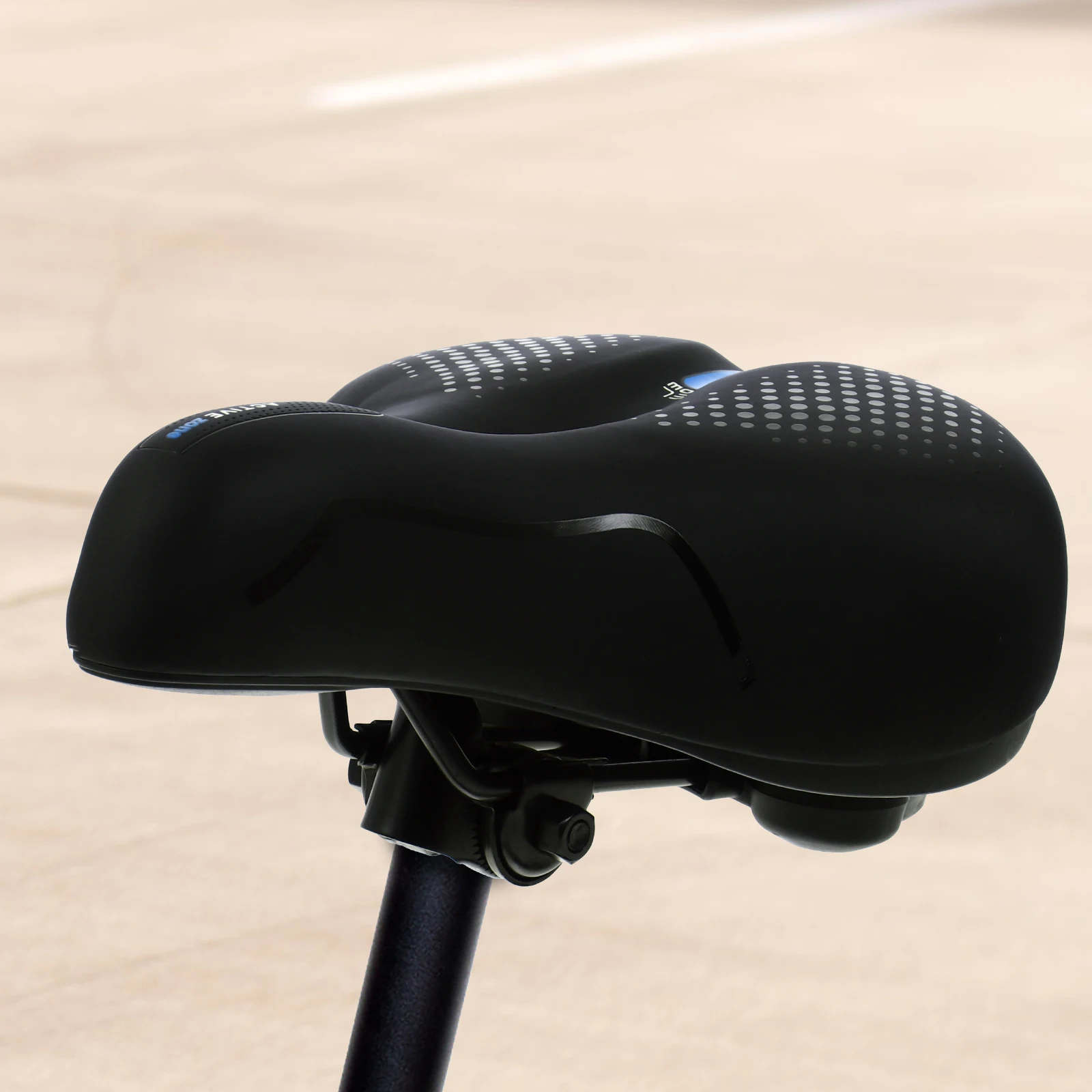 

Bike Saddle Waterproof PU Breathable Mountain Bike Cushion Sponge Shock-Absorption Cycling Seat Reflective Riding