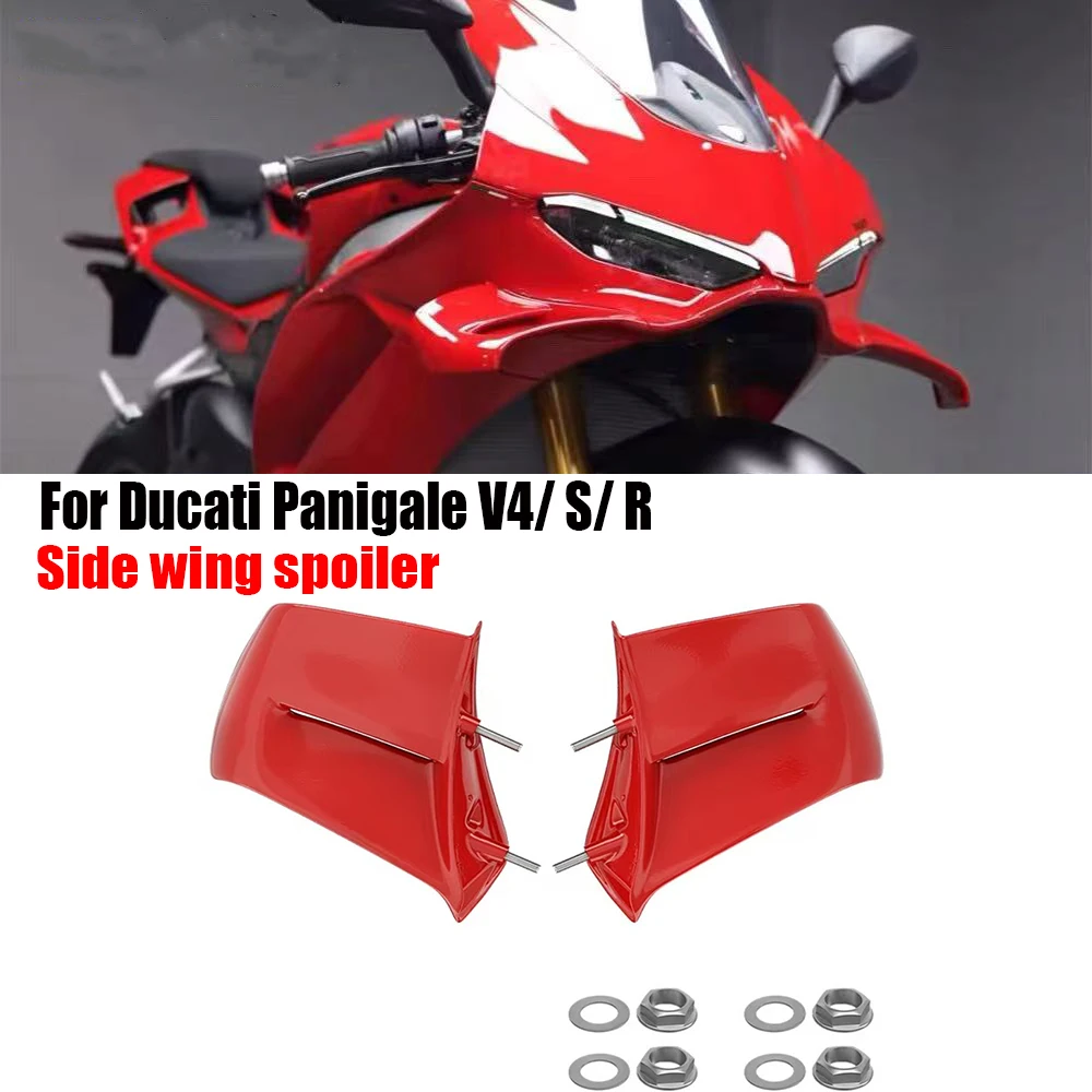

2025 for Ducati Panigale V4 V4S V4R 2025 2026 new motorcycle wing aerodynamic fairing ABS Winglet side spoiler kit