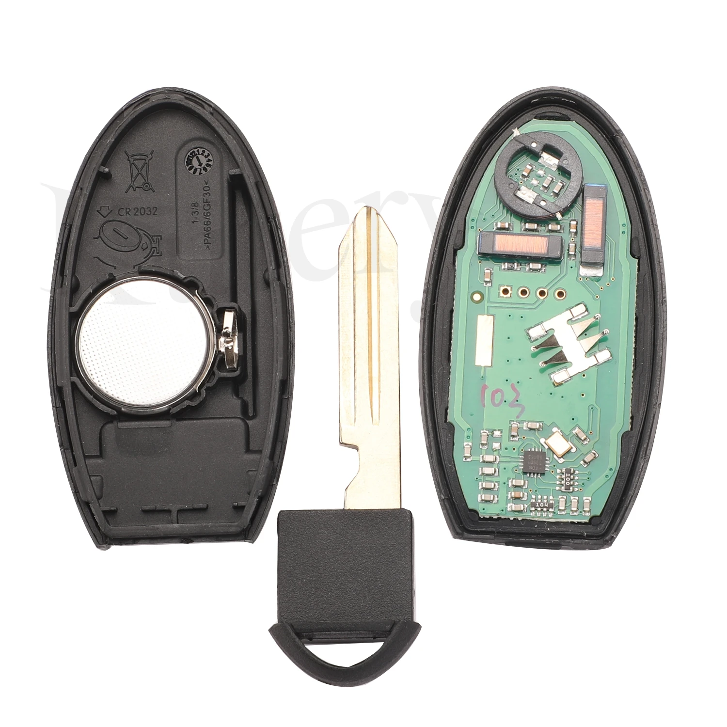 Jingyuqin 3BTN 315MHZ 4A Chip Kunci Mobil Jarak Jauh untuk Nissan Xtrail X-trail Rogue 2014 -2017 285E3-4CE0C S180144103 S180144101