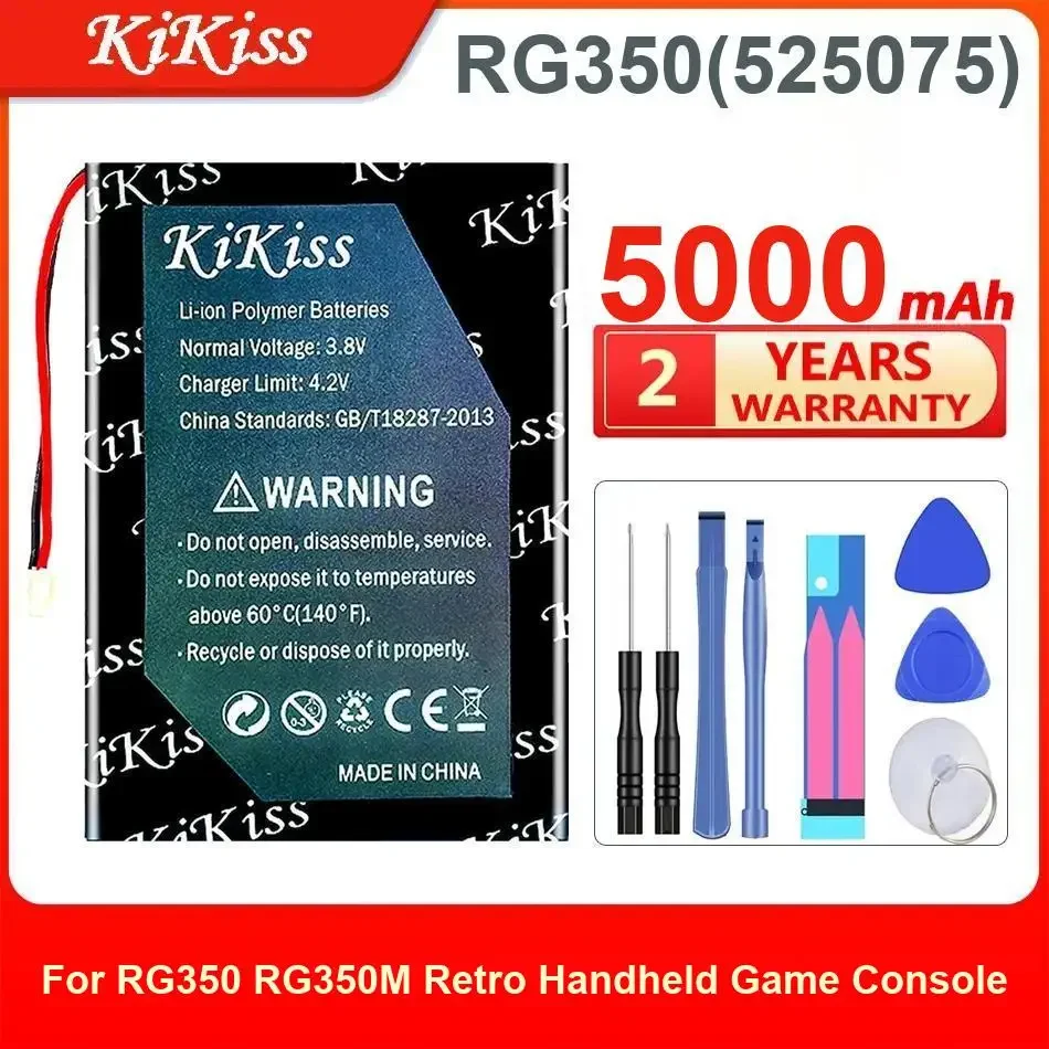 5000 мАч Kikiss Battery RG350 (525075) для портативной игровой консоли ANBERNIC RG350 RG350M в стиле ретро 5000 мАч Kikiss Battery RG350 (525075) для портативной игровой консоли ANBERNIC RG350 RG350M в стиле ретро
