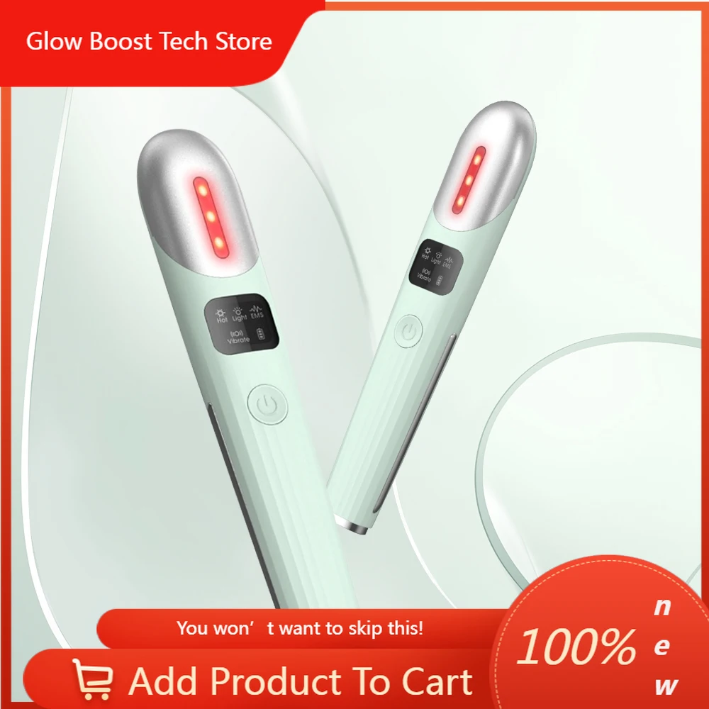 

NYSmart Library Home Use Anti-Wrinkle Eye Massage Wand Eye Tightening Electric Eye Massager With Red Light EMS Microcurrent