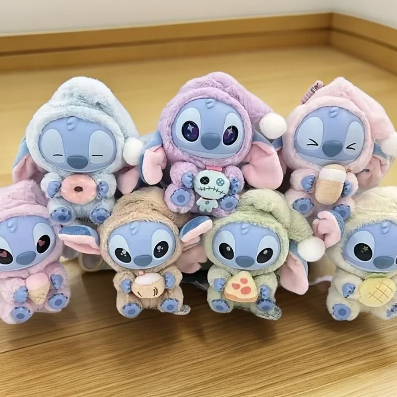 

Высококачественная коллекция Stitch Eat Before Bed, слепая коробка, плюшевая игрушка, милая виниловая коробка для куклы, загадочная подарочная сумка на день рождения