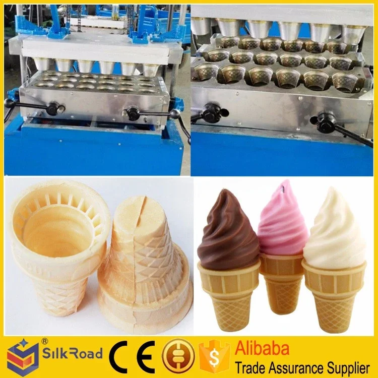 Wafer Coffee Edible Biscuit Cone Machine Semi-Automatic Ice Cream Waffle Cone Machine